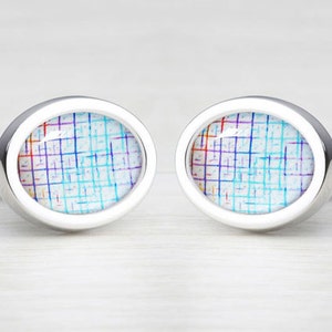 80&#39;s Electro &#39;Pastel&#39; Cufflinks