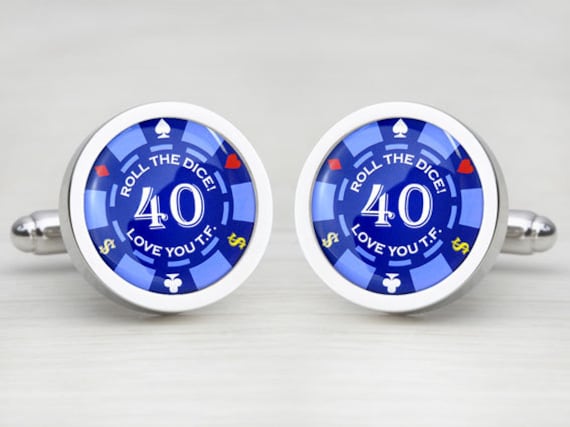 Personalised Poker Chip Cufflinks