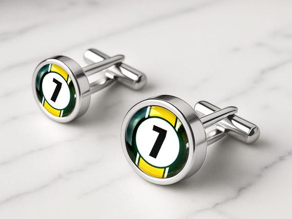 Personalised Racing Number Cufflinks: Retro Motorsport Gift, British Racing Green