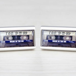 Personalised Music Cassette Tape Cufflinks