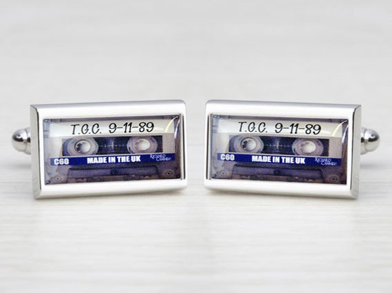 Personalised Music Cassette Tape Cufflinks