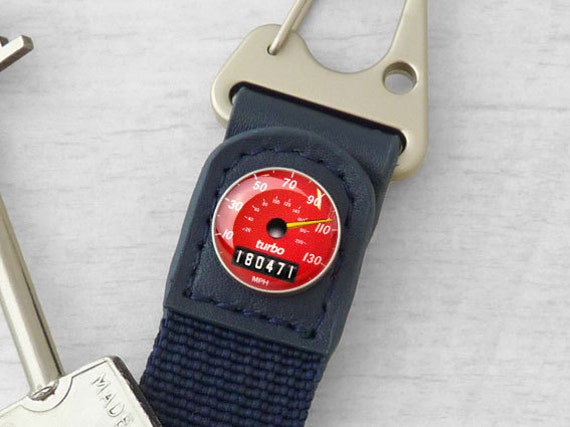 Sport Red Personalised Speedometer Keyring