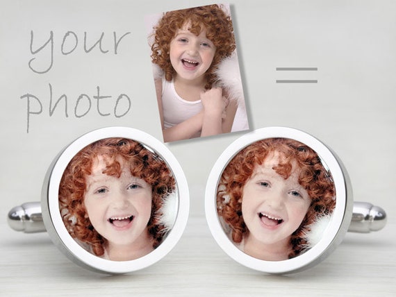 Personalized Children's Photo Cufflinks for Fathers & Dads