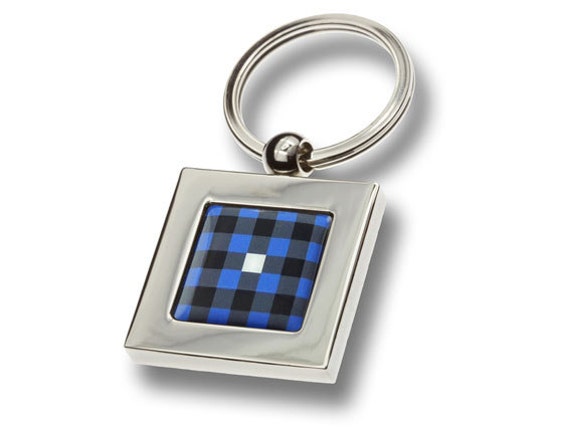 Blue Check Keyring