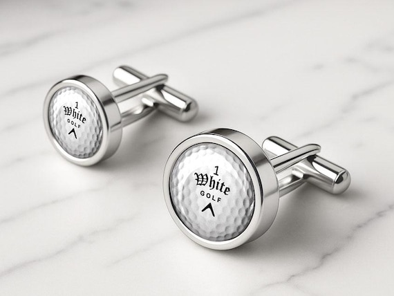 Personalised Golf Ball Cufflinks