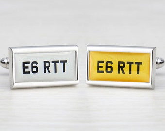 Personalised Car Number Plate Cufflinks