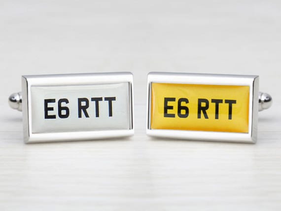 Personalised Car Number Plate Cufflinks