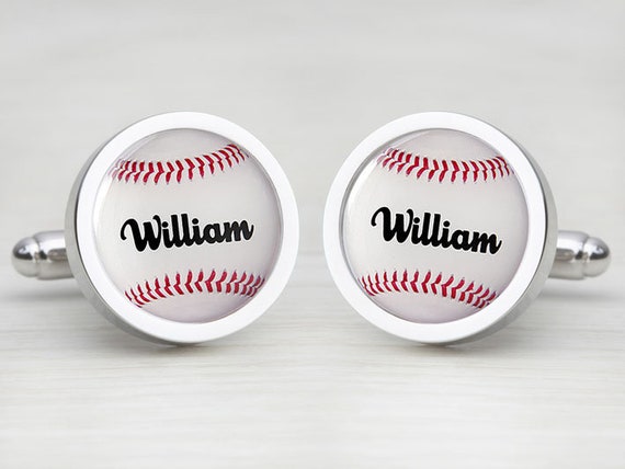 Personalized Baseball Cufflinks