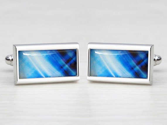 Blue 'They Came to Take Us Vision' Cufflinks