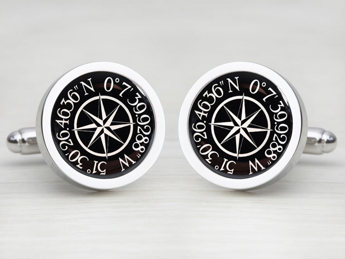  Compass Runes Men's Cufflinks Silver Color Glass Cabochon Shirt  Suit Cuff Links Husband Gift (Metal Color : Style 1) : Clothing, Shoes &  Jewelry