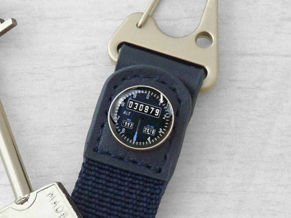 Personalised Airplane Altimeter Keyring