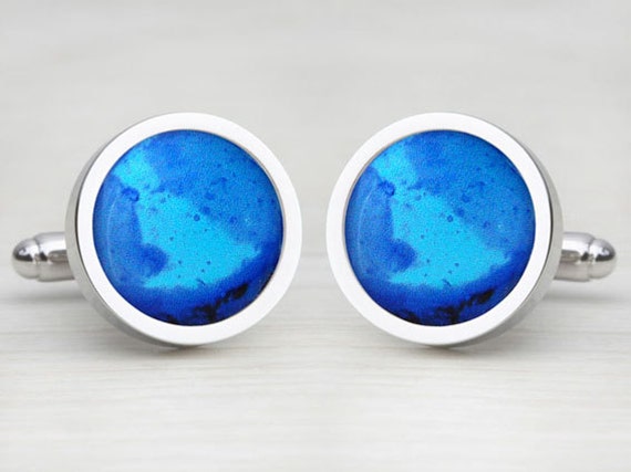 Blue 'Truthful Liquid' Cufflinks