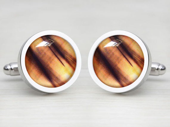 Brown 'They Came to Take Us Illusion' Cufflinks