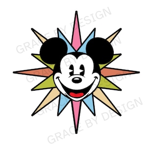 Mickey Ferris Wheel Logo | Printable Ferris Wheel Logo | Digital Download File