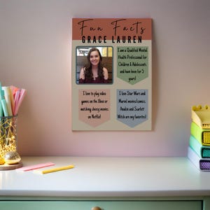 Maak kennis met de leraar: leuk informatiebladsjabloon voor terug naar school