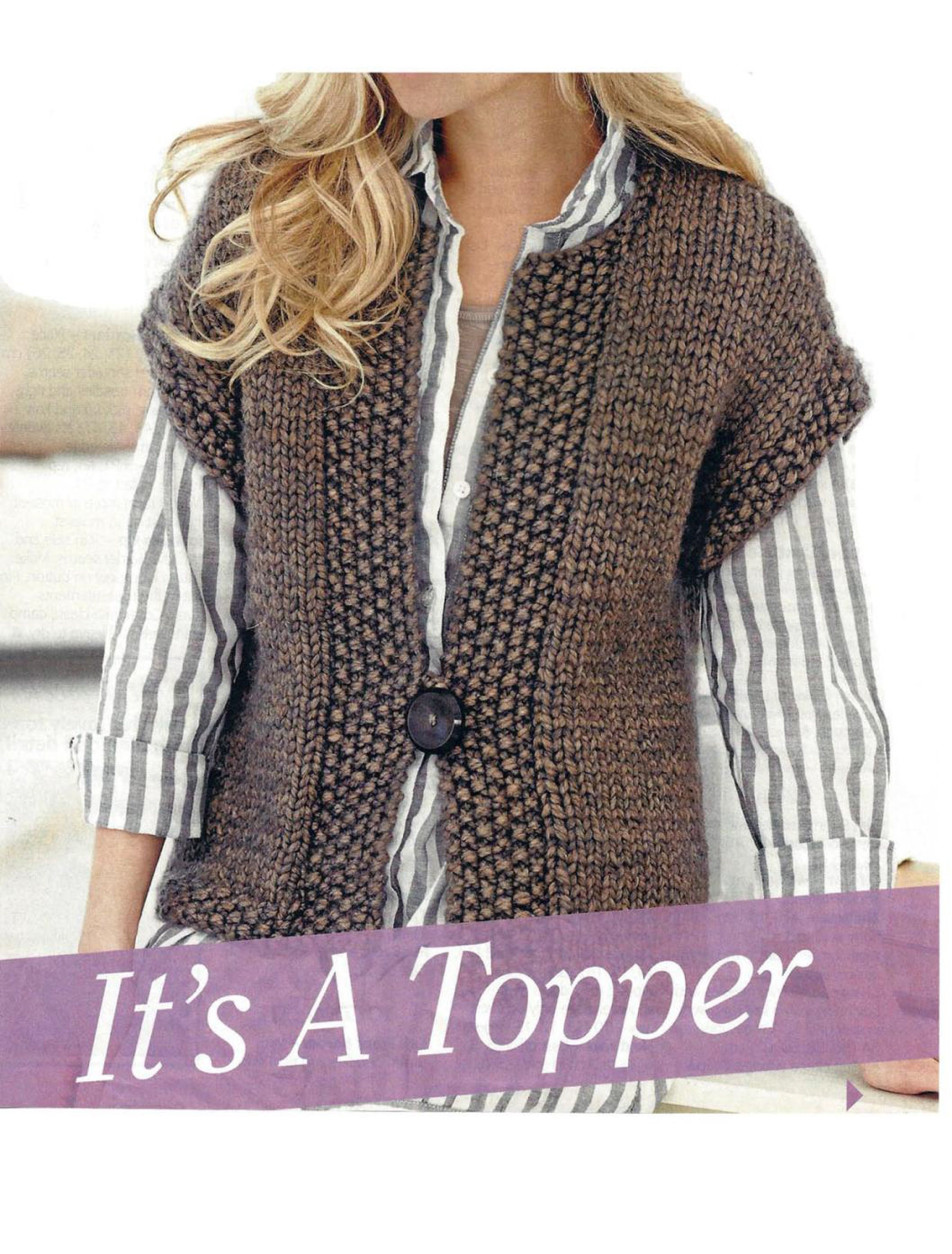 PDF Instant Digital Download ladies easy knit super chunky easy knit ladies waistcoat knitting pattern 32 to 42 inch