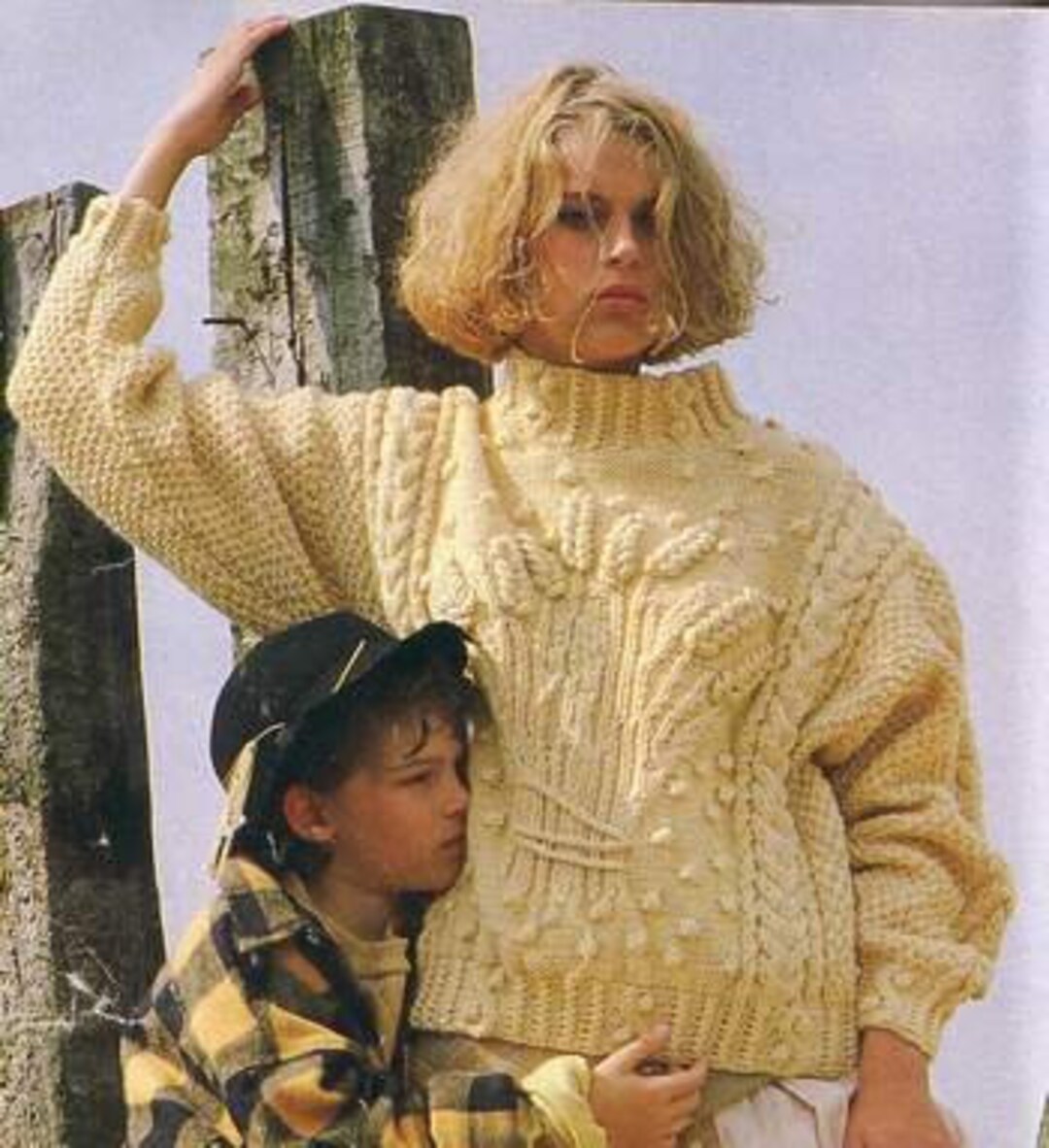 Rare Aran Harvest Wheatsheaf Sweater Pattern Sunday Times 34