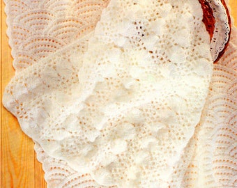 Scallops & Sea Shell Pattern Baby Blankets ~ DK Knitting Pattern PDF Instant download