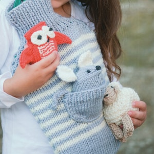 Knitting Pattern Easy Chunky Hot Water Bottle Covers Fits All Sizes with Toy Mouse Owl and Sheep ~  Knitting Pattern PDF Instant download