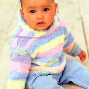 Boys Girls Child's Hooded Sweater Knitting Pattern 16" - 26"  0 - 6 years ~ Snowflake Magic DK  8 Ply  Downloadable PDF Knitting Pattern