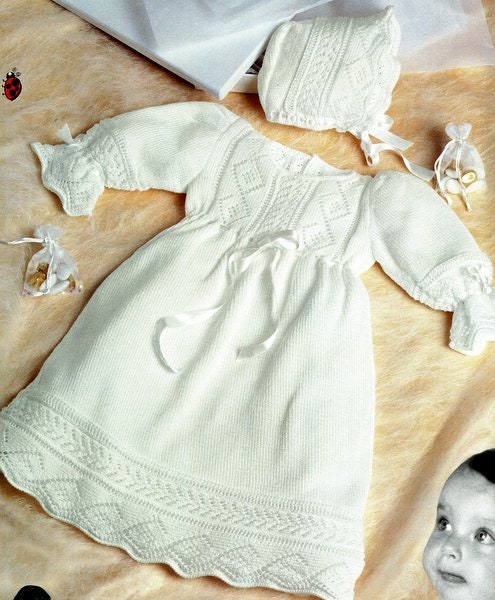 Christening Gown Knit Patterns - Etsy