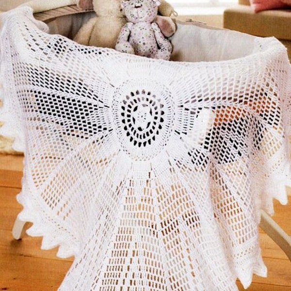 Baby Blankets  Squares Flowers & Circular Shawl Christening Pram Cot   ~   DK~ Crochet Pattern PDF Instant Download