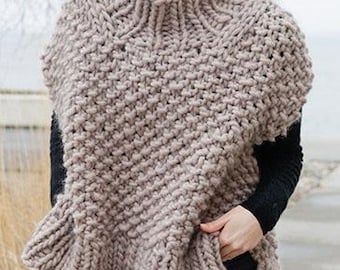 Womens Easy Vest Slipover Round Neck Tank Top Jumper Sweater Vest Larger Sizes S-XXXL  Super Chunky Wool Knitting Pattern PDF download