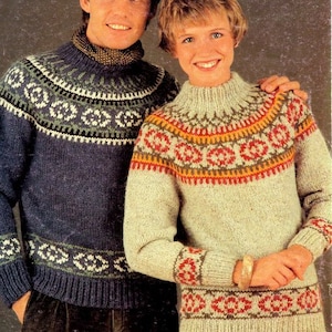 70s Nordic Sweater - Etsy