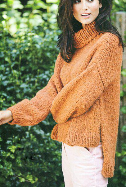 schlitz strick long pullover