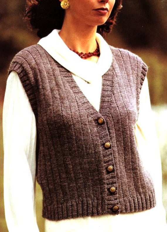 Easy Textured V Neck Sleeveless Jacket Vest Waistcoat Gilet Womens