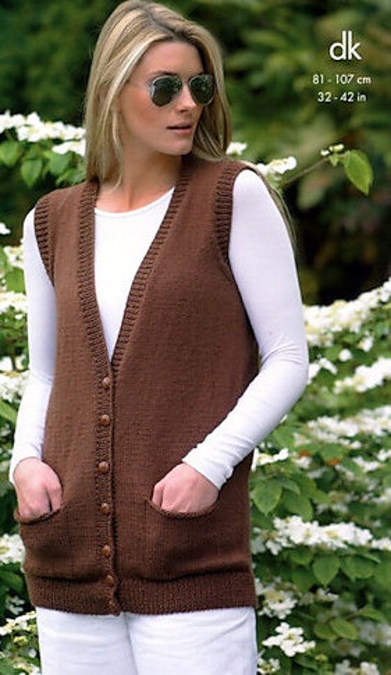 Ladies knitted clearance waistcoats