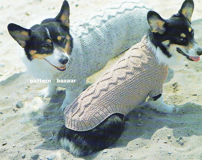 Easy Knit Dog Coat Knitting Pattern Etsy UK