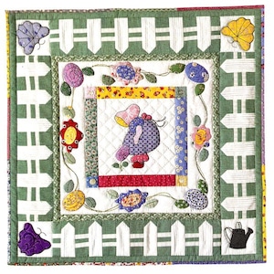Digital Pattern Sunbonnet Sue Gardening Patchwork Wall Quilt Sewing Pattern 26" x 26"  ~ Quilt Sewing Pattern PDF Instant download