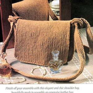 Easy Crochet Shoulder Bag Handbag  ~ 4 Ply Yarn  ~ Crochet Pattern PDF Instant Download