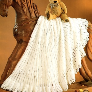 Circular Crochet Baby Shawl 56&quot; Diameter 3 Ply ~ Crochet Pattern PDF Instant Download