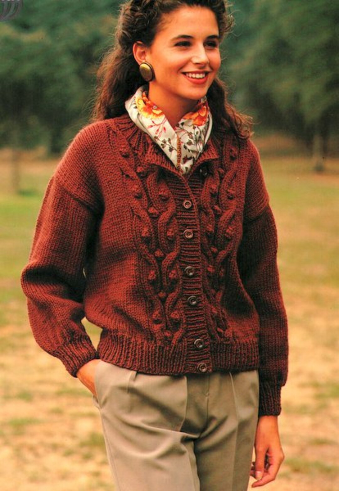 【BAON】[unisex] Ronenki Color Over Round Cardigan Reknovine - Color Block Crochet Cardigan | YesStyle