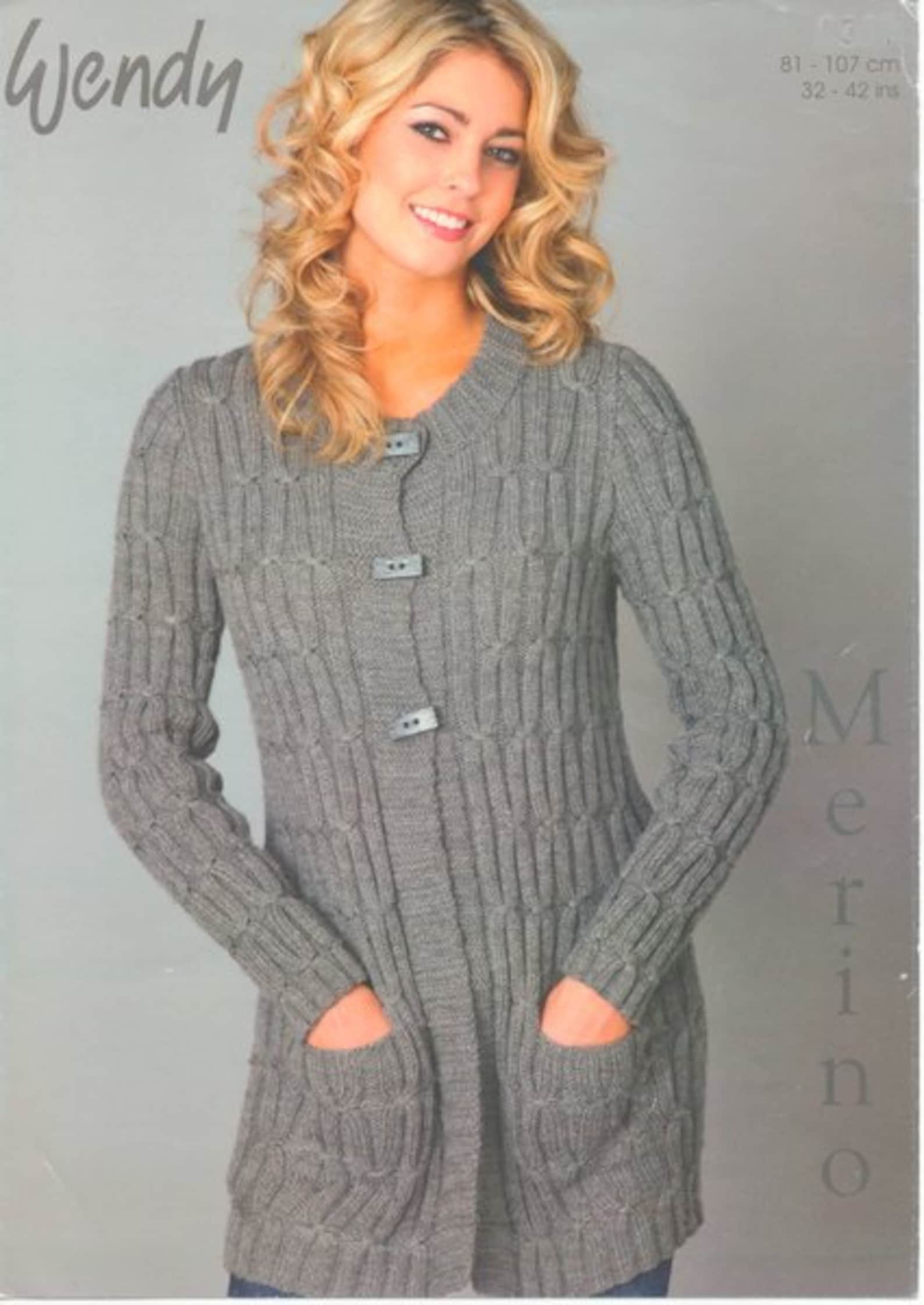 Round Neck Plain Cable Knit Zip Cardigan