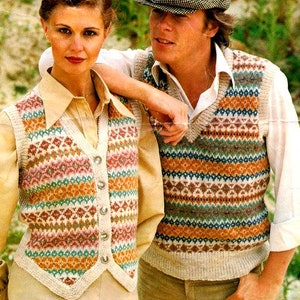 Mens Fair Isle Vest - Etsy