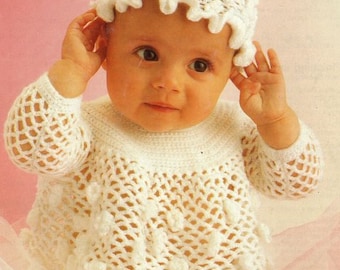 PDF Instant Digital Download Baby Angel Top & Bonnet Crochet