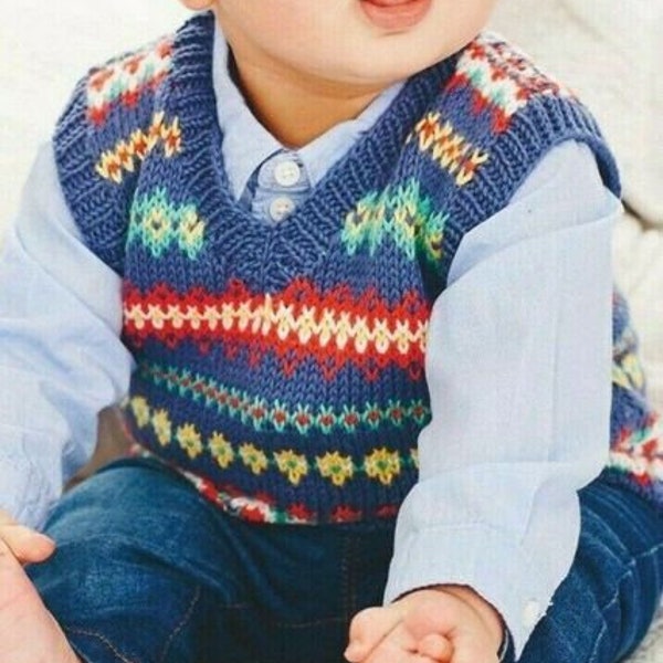 Fair Isle Knit Baby Sweater