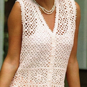 Crochet Tunic Top Designer Open-weave White Beach Cover-up