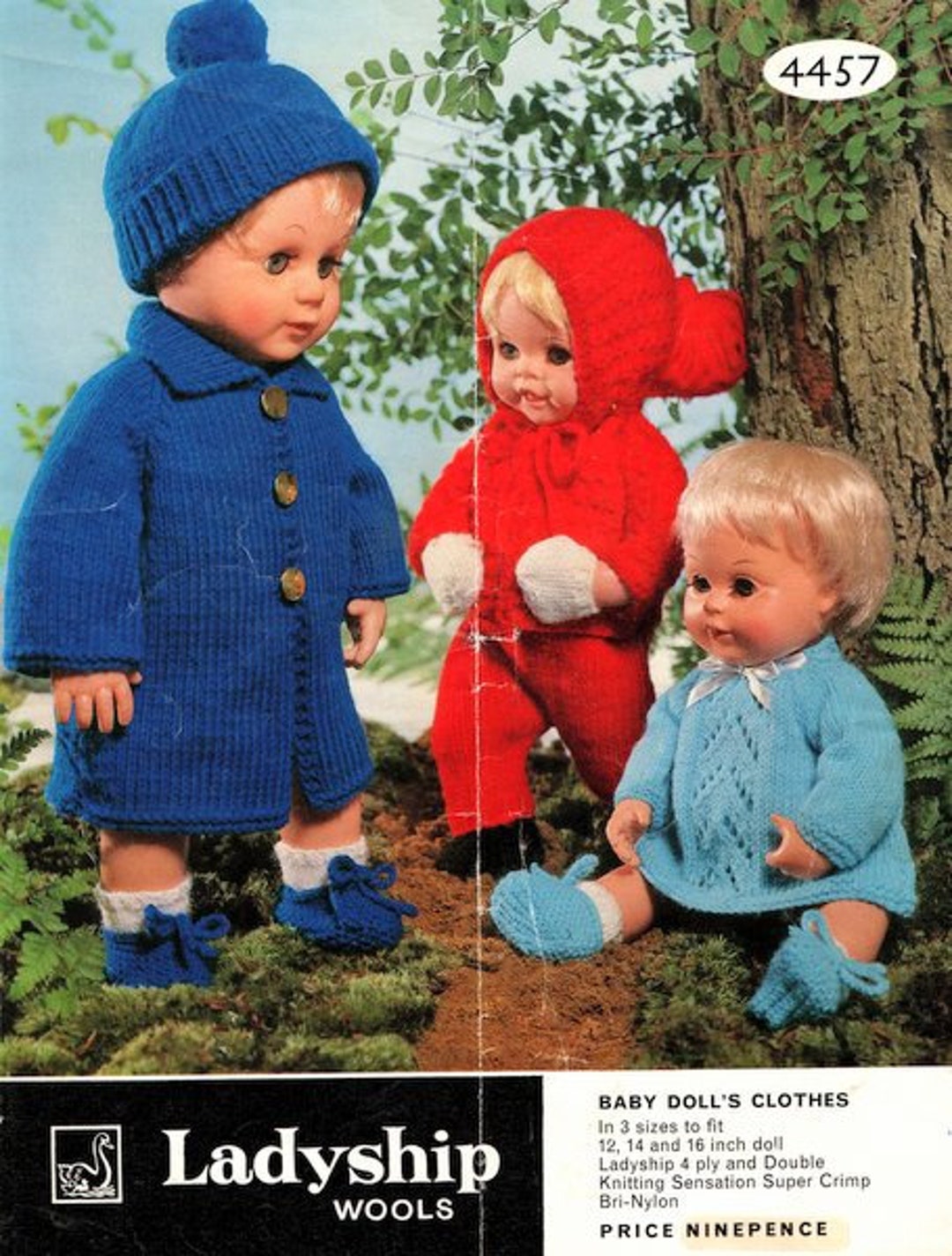 Knitted Doll Outfits for Tiny Tears, Teeny Tiny Tears ~12, 14 and 16