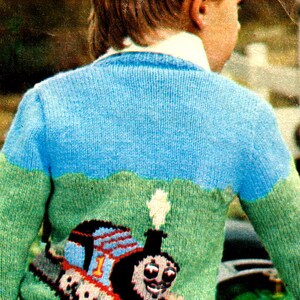 Boys Girls Thomas The Tank Engine Cardigan 22 26 Baby/Childrens DK Knitting Pattern PDF Instant download image 2