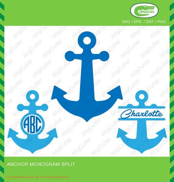 Download Digital Download Monogram Anchor Svg Monogram Svg Split Anchor Svg Split Name Frame Svg Floral Anchor Svgpng Svg Eps Pdf Png Clip Art Art Collectibles Kromasol Com