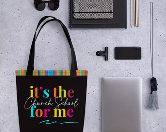 La bolsa de tela "Es la escuela de la iglesia para mí"