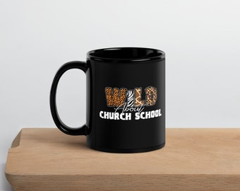 Taza negra Wild about Church School