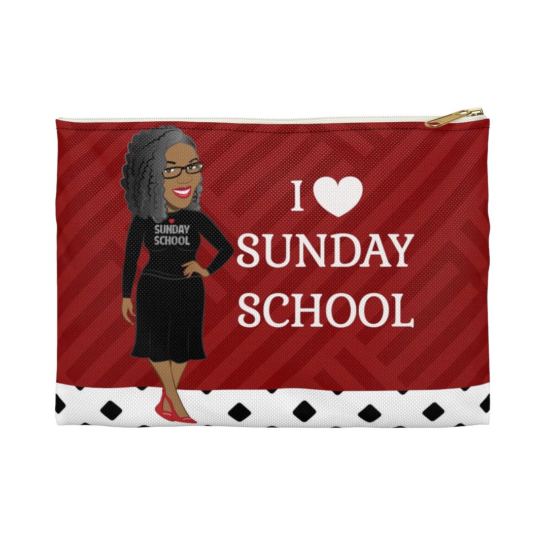 I Love Sunday School Signature Accessory Pouch Etsy