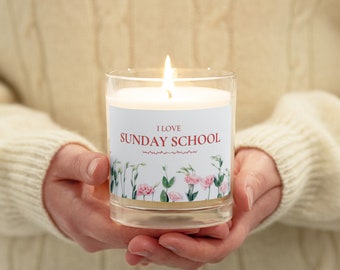 Vela de cera de soja en tarro de cristal I Sunday School