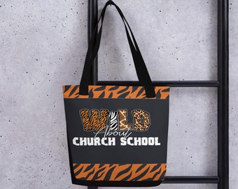 Bolsa de tela WILD About Church School [Tigre]