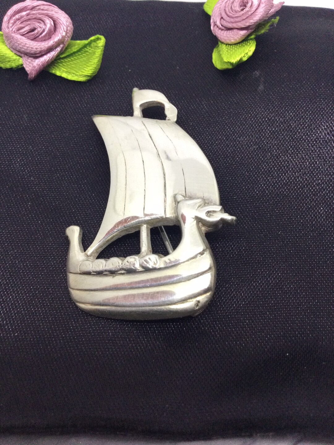 Pendentif Bateau Viking En Argent 925‰ - Modèle Vikinga - Neuf Avec étiquette